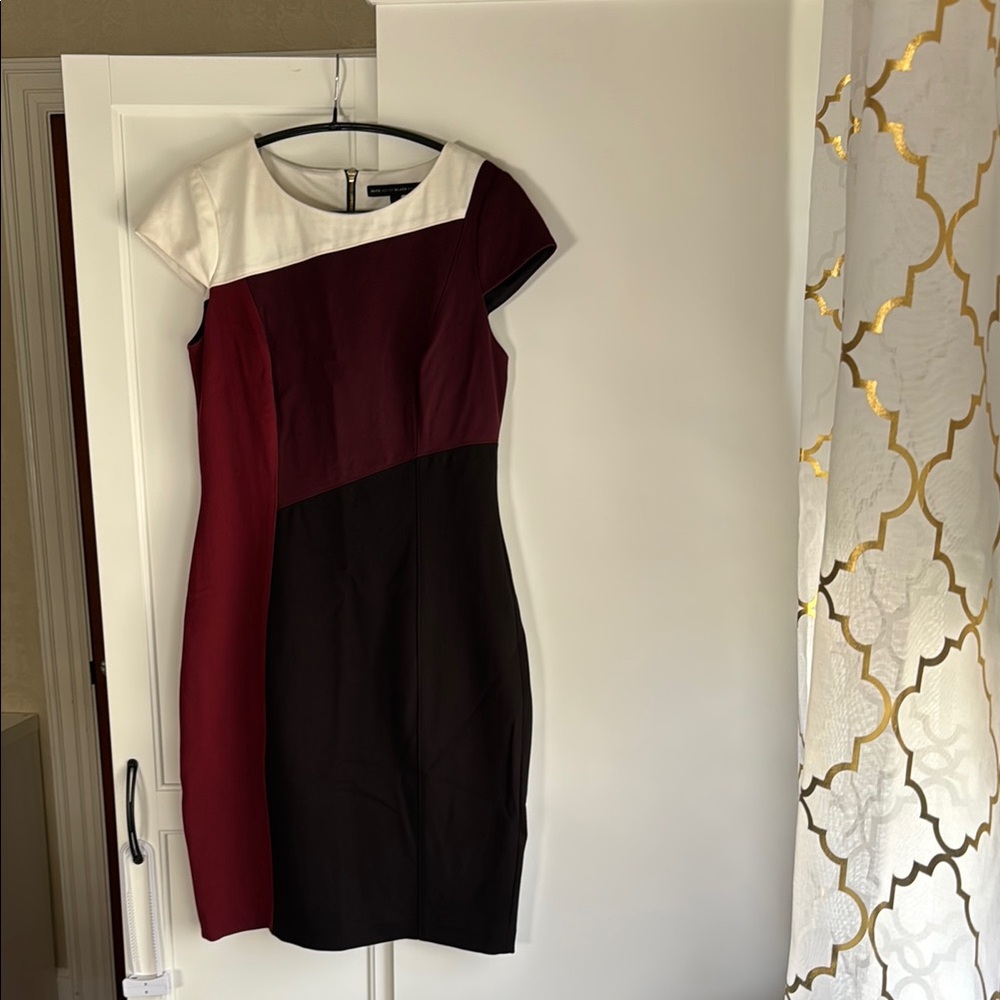 Elegant White House Black Market Colorblock Dress
